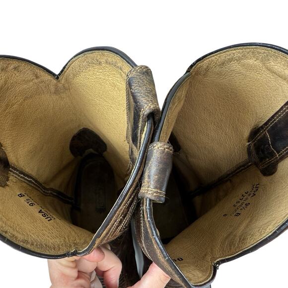 Shyanne Loretta Western Boots Women 9.5B Brown Leather Cowgirl Pointed Snip Toe - Picture 11 of 11